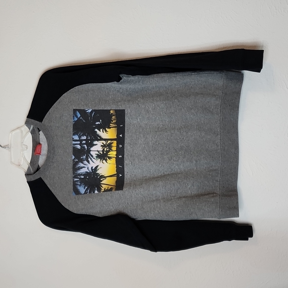 Visual graphic tropical sunset  sweatshirt‎